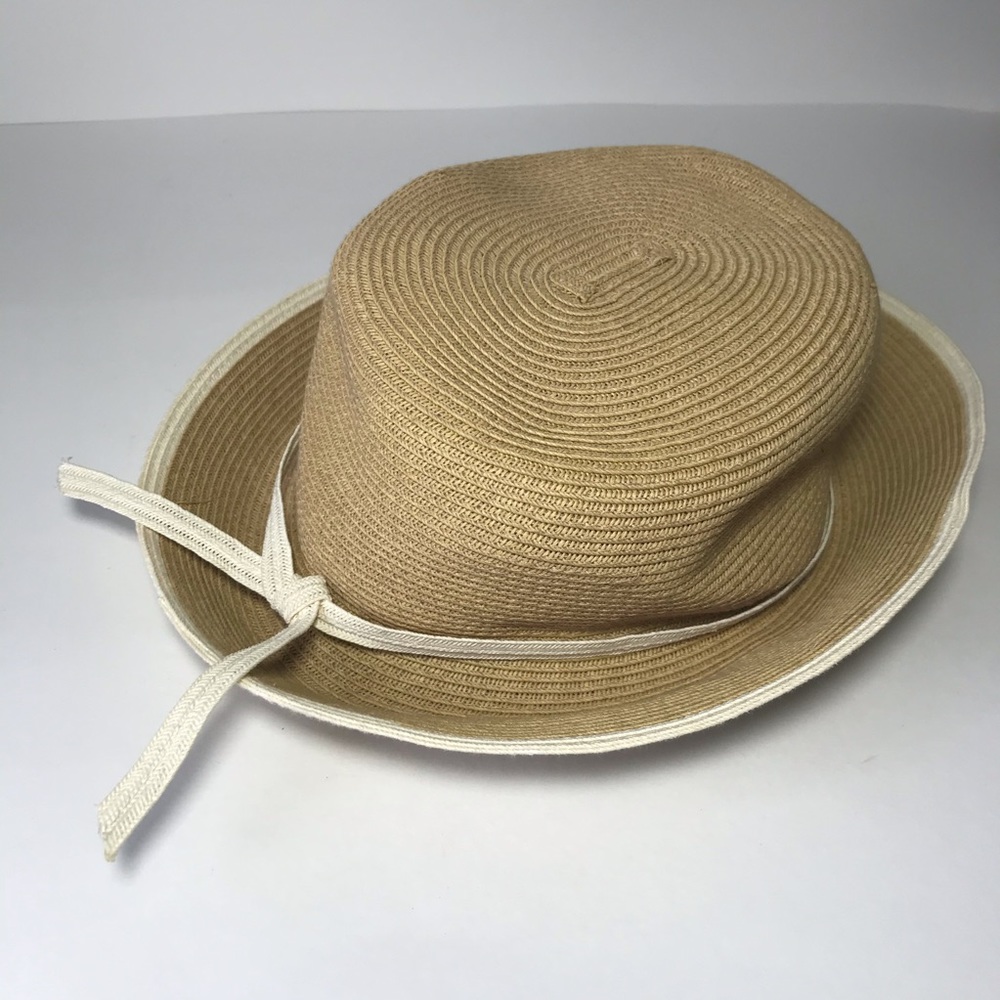 Vintage Ann Taylor Boho Woven Straw Sun Hat